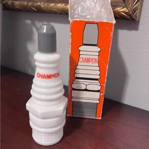 Vintage Avon Champion Ceramic Spark Plug Decanter